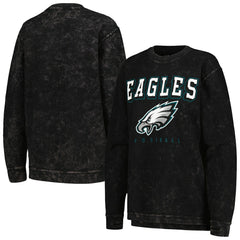 Philadelphia Eagles G-III 4Her by Carl Banks Women's Comfy Cord Pullover Sweatshirt - Black - NFL