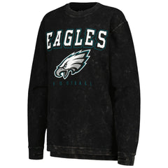 Philadelphia Eagles G-III 4Her by Carl Banks Women's Comfy Cord Pullover Sweatshirt - Black - NFL