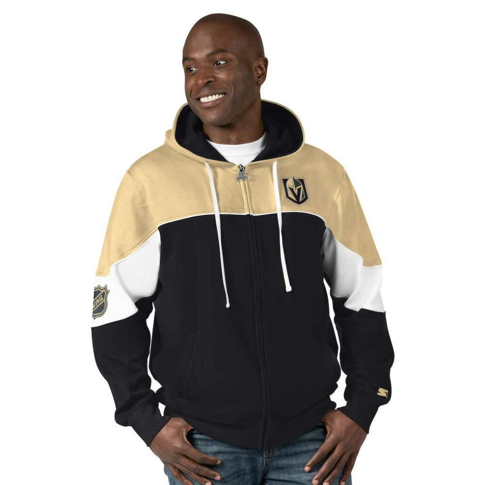Vegas Golden Knights Starter Power Forward Full-Zip Hoodie - Black/Gold | NHL online