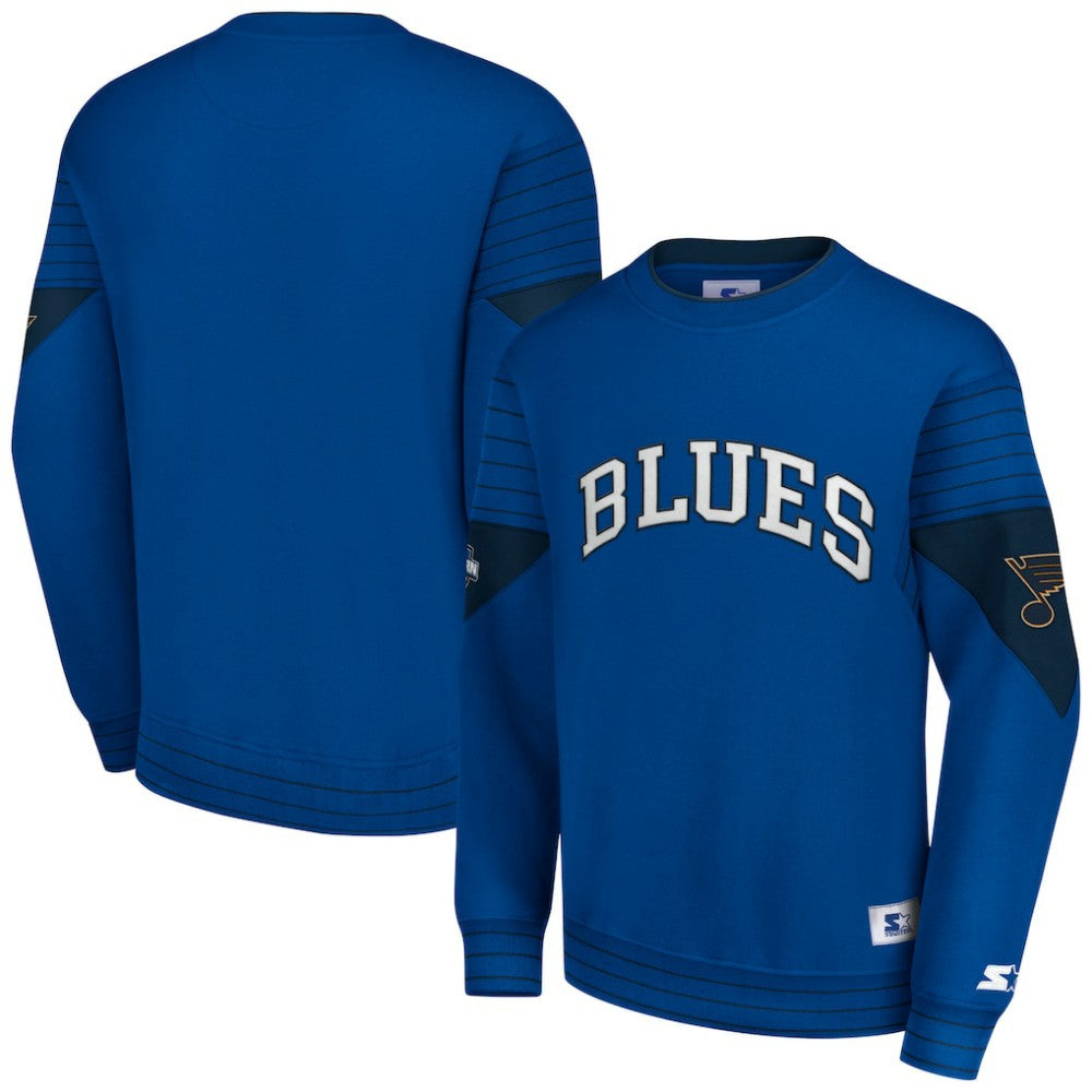 St. Louis Blues Starter Faceoff Pullover Sweatshirt - Blue | NHL discount