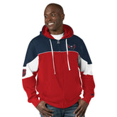 Washington Capitals Starter Power Forward Full-Zip Hoodie - Red/Navy | NHL Lifestyle