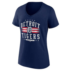 Detroit Tigers Women's Americana Team V-Neck T-Shirt Discount