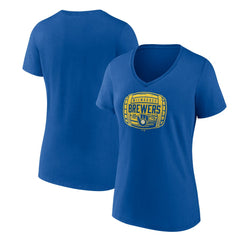 Milwaukee Brewers Women's Hometown Collection Barrel V-Neck T-Shirt Discount