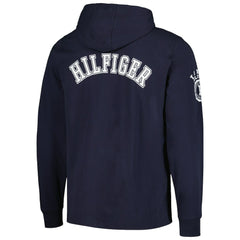 Chicago Bears Tommy Hilfiger Morgan Long Sleeve Hoodie T-Shirt - Navy - NFL