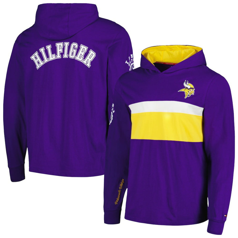 Minnesota Vikings Tommy Hilfiger Morgan Long Sleeve Hoodie T-Shirt - Purple - NFL