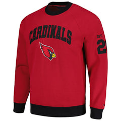 Arizona Cardinals Tommy Hilfiger Reese Raglan Tri-Blend Pullover Sweatshirt - Cardinal - NFL