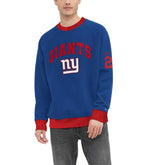 New York Giants Tommy Hilfiger Reese Raglan Tri-Blend Pullover Sweatshirt - Royal - NFL