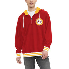 Kansas City Chiefs Tommy Hilfiger Aaron Quarter-Zip Hoodie - Red - NFL
