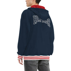New England Patriots Tommy Hilfiger Aaron Quarter-Zip Hoodie - Navy - NFL