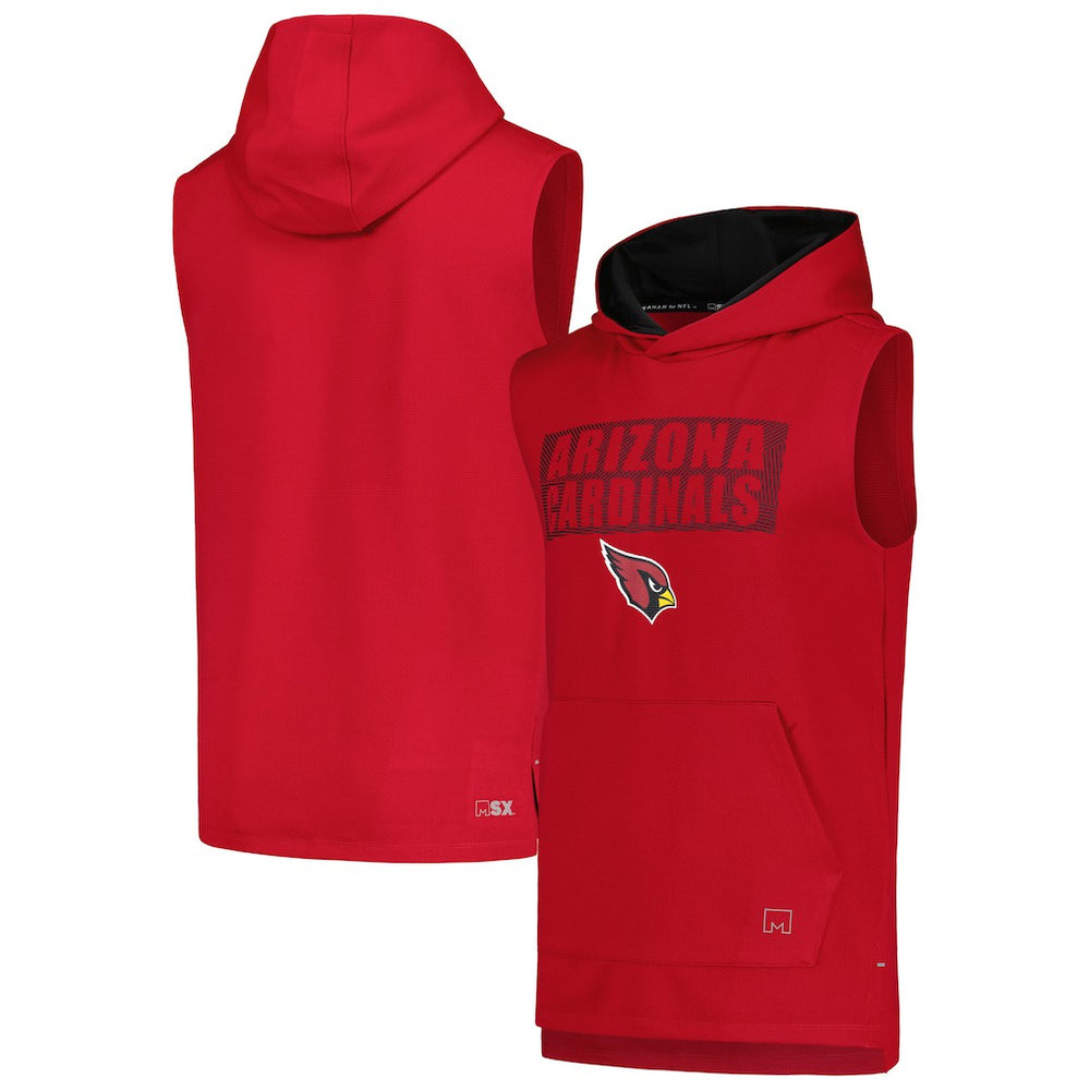 Arizona Cardinals MSX by Michael Strahan Marathon Sleeveless Pullover Hoodie - Cardinal - NFL