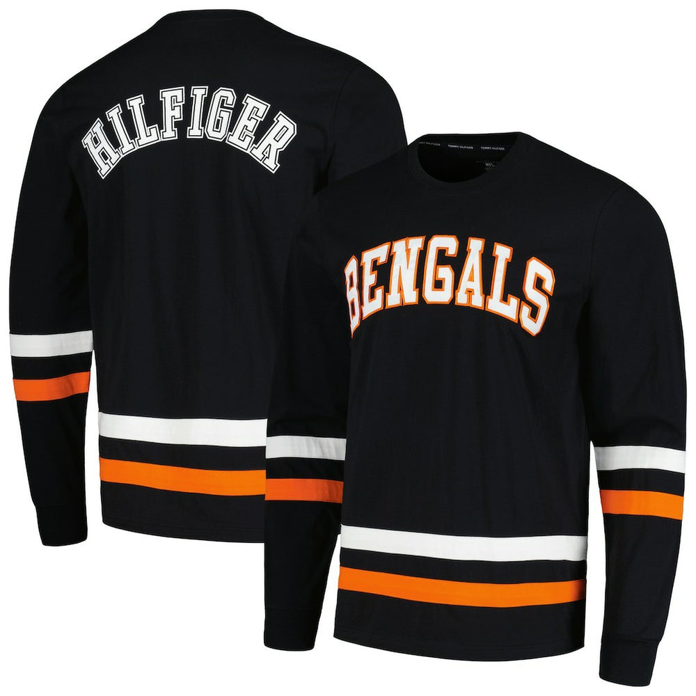 Cincinnati Bengals Tommy Hilfiger Nolan Long Sleeve T-Shirt - Black/Orange - NFL