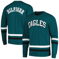 Philadelphia Eagles Tommy Hilfiger Nolan Long Sleeve T-Shirt - Midnight Green/Black - NFL