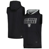 Las Vegas Raiders MSX by Michael Strahan Marathon Sleeveless Pullover Hoodie - Black - NFL