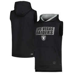 Las Vegas Raiders MSX by Michael Strahan Marathon Sleeveless Pullover Hoodie - Black - NFL
