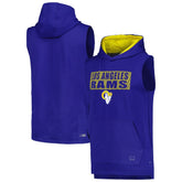 Los Angeles Rams MSX by Michael Strahan Marathon Sleeveless Pullover Hoodie - Royal - NFL