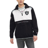 Las Vegas Raiders Tommy Hilfiger Carter Half-Zip Hooded Top - Black/White - NFL