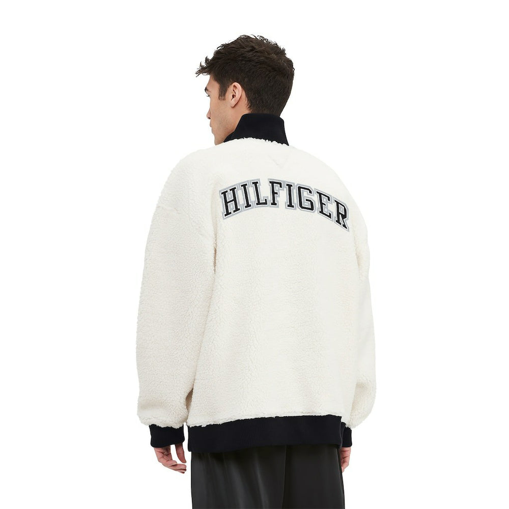 Las Vegas Raiders Tommy Hilfiger Jordan Sherpa Quarter-Zip Sweatshirt - Cream - NFL