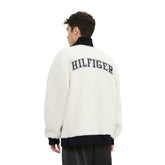 Las Vegas Raiders Tommy Hilfiger Jordan Sherpa Quarter-Zip Sweatshirt - Cream - NFL