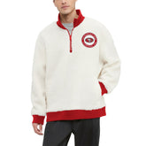 San Francisco 49ers Tommy Hilfiger Jordan Sherpa Quarter-Zip Sweatshirt - Cream - NFL