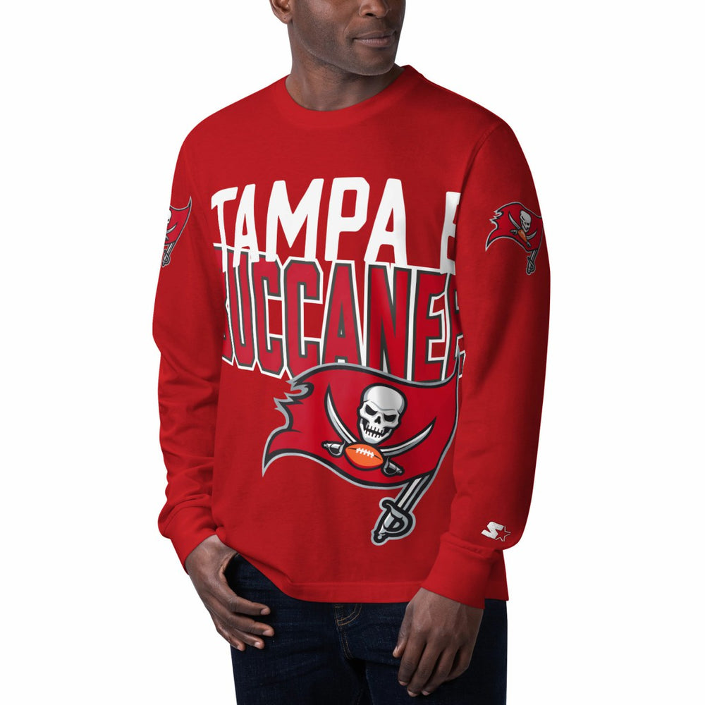Tampa Bay Buccaneers Starter Clutch Hit Long Sleeve T-Shirt - Red - NFL