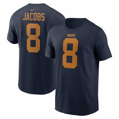 Josh Jacobs Green Bay Packers Player Name & Number T-Shirt - Navy - Nike