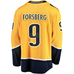 Filip Forsberg Nashville Predators Fanatics Home Breakaway Jersey - Gold | Fanatics Clearance