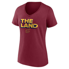 Cleveland Cavaliers Women's Hometown Collection The Land V-Neck T-Shirt Wine