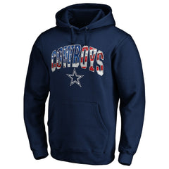 Dallas Cowboys Banner Wave Pullover Hoodie - Navy - NFL