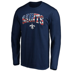 New Orleans Saints Banner Wave Long Sleeve T-Shirt - Navy - NFL