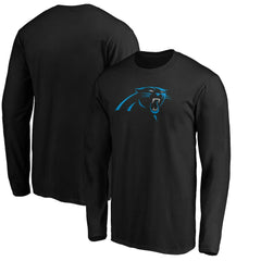 Carolina Panthers Primary Logo Long Sleeve T-Shirt - Black - NFL