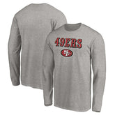 San Francisco 49ers Team Lockup Long Sleeve T-Shirt - Gray - NFL