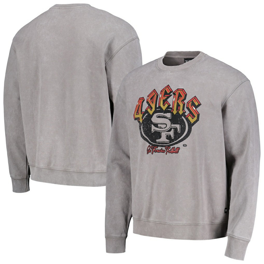 San Francisco 49ers The Wild Collective Unisex Distressed Pullover Sweatshirt - Gray - NFL