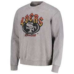 San Francisco 49ers The Wild Collective Unisex Distressed Pullover Sweatshirt - Gray - NFL