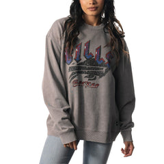 Buffalo Bills The Wild Collective Unisex Distressed Pullover Sweatshirt - Gray - NFL