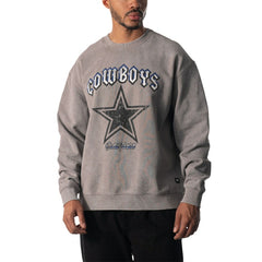 Dallas Cowboys The Wild Collective Unisex Distressed Pullover Sweatshirt - Gray - NFL