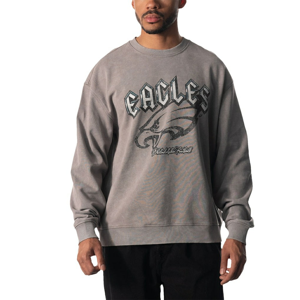 Philadelphia Eagles The Wild Collective Unisex Distressed Pullover Sweatshirt - Gray - NFL