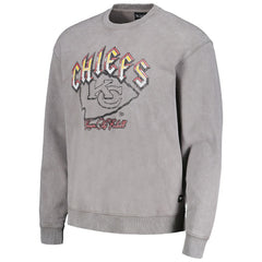 Kansas City Chiefs The Wild Collective Unisex Distressed Pullover Sweatshirt - Gray - NFL