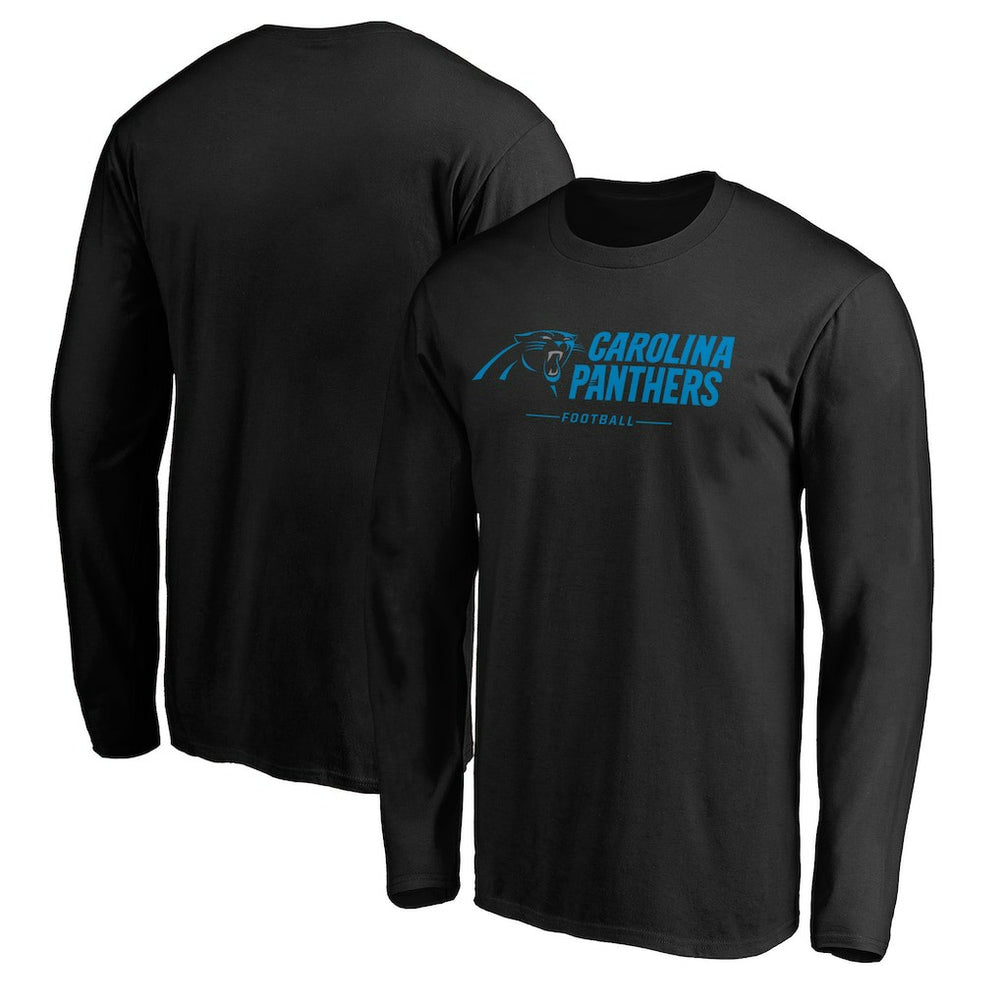 Carolina Panthers Team Lockup Long Sleeve T-Shirt - Black - NFL