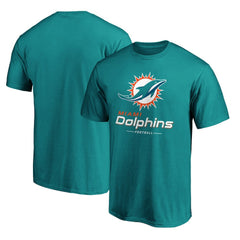 Miami Dolphins Team Lockup T-Shirt - Aqua - NFL