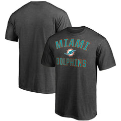 Miami Dolphins Victory Arch T-Shirt - Heather Charcoal - Fanatics