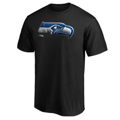 Seattle Seahawks Midnight Mascot Team Logo T-Shirt - Black - NFL
