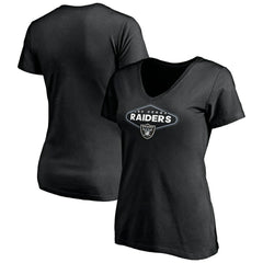Las Vegas Raiders Women's Hometown Collection 1st Down V-Neck T-Shirt - Black - NFL