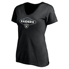 Las Vegas Raiders Women's Hometown Collection 1st Down V-Neck T-Shirt - Black - NFL