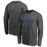 Buffalo Bills Stencil Stack Long Sleeve T-Shirt - Charcoal - NFL
