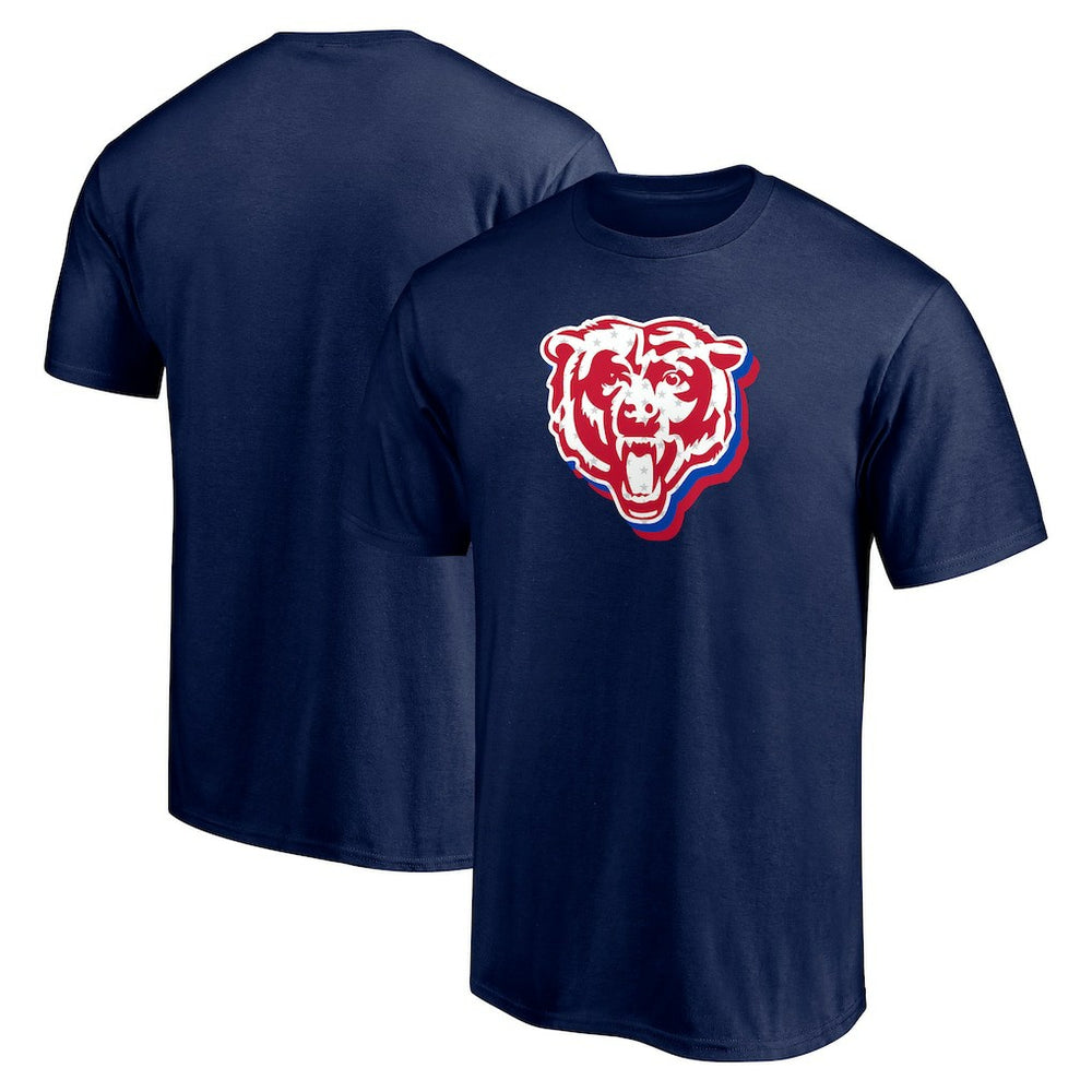 Chicago Bears Red White and Team T-Shirt - Navy - NFL