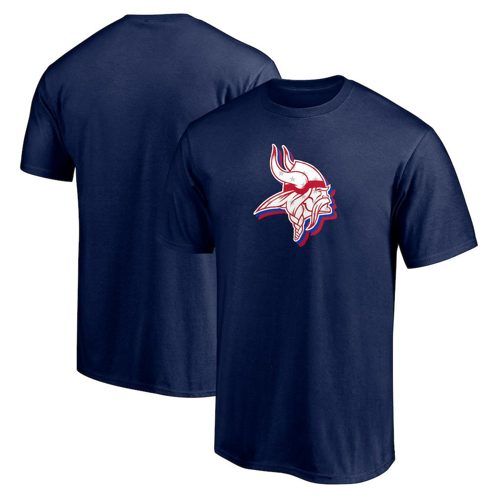 Minnesota Vikings Red White and Team T-Shirt - Navy - NFL