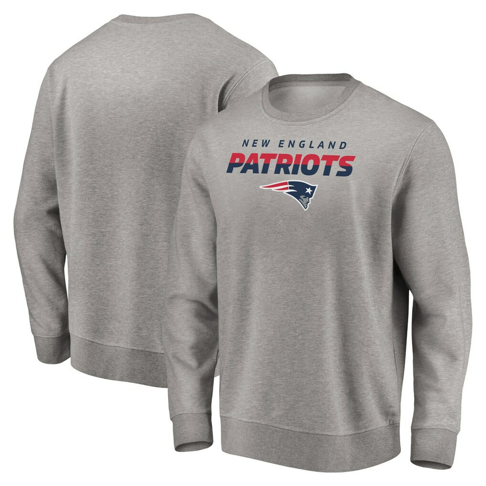 New England Patriots Elevate Play Pullover Sweatshirt - Gray - NFL