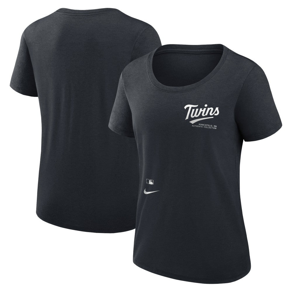 Minnesota Twins Nike Women's Authentic Collection Performance Scoop Neck T-Shirt Sale