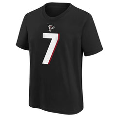 Bijan Robinson Atlanta Falcons Youth Player Name & Number T-Shirt - Black - Nike