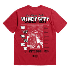 Mitchell & Ness Chicago Bulls Bleacher Report x Unisex World Tour T-Shirt Red